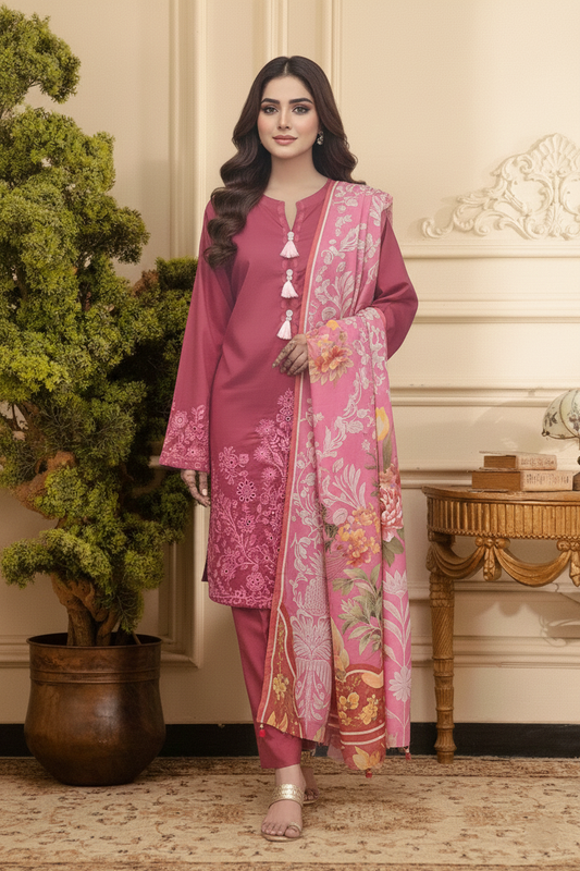 Embroidery 3 Pieces Lawn