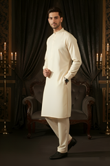 China Boski- Cream Kameez Shalwar