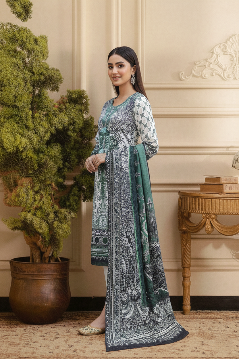 Embroidery 3 Pieces Lawn