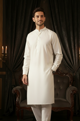 China Boski- Off White Kameez Shalwar
