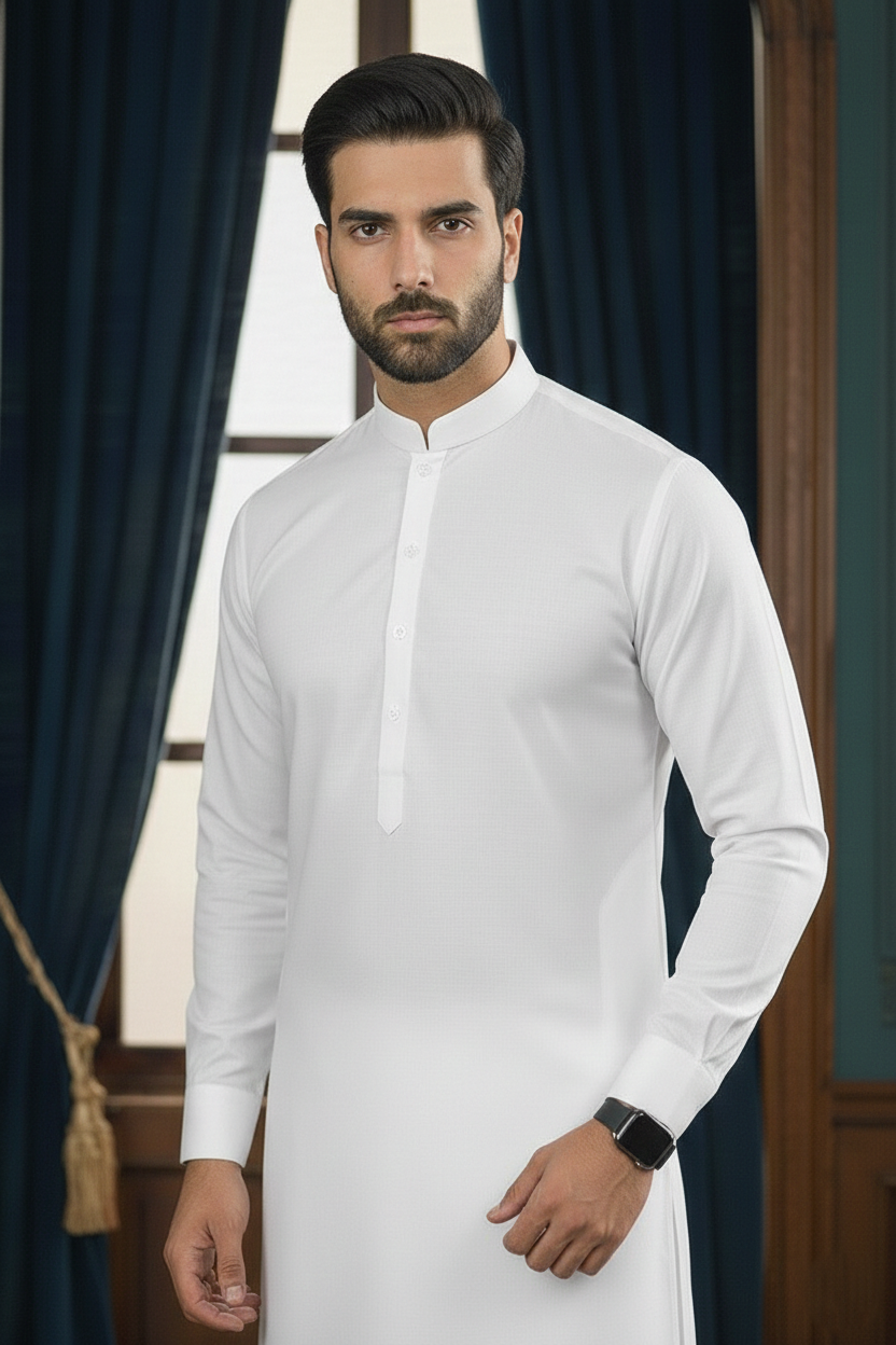 Inspiration-White Kameez Shalwar