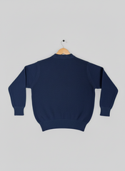 Kids Crew Neck Cotton Sweater – (Navy)
