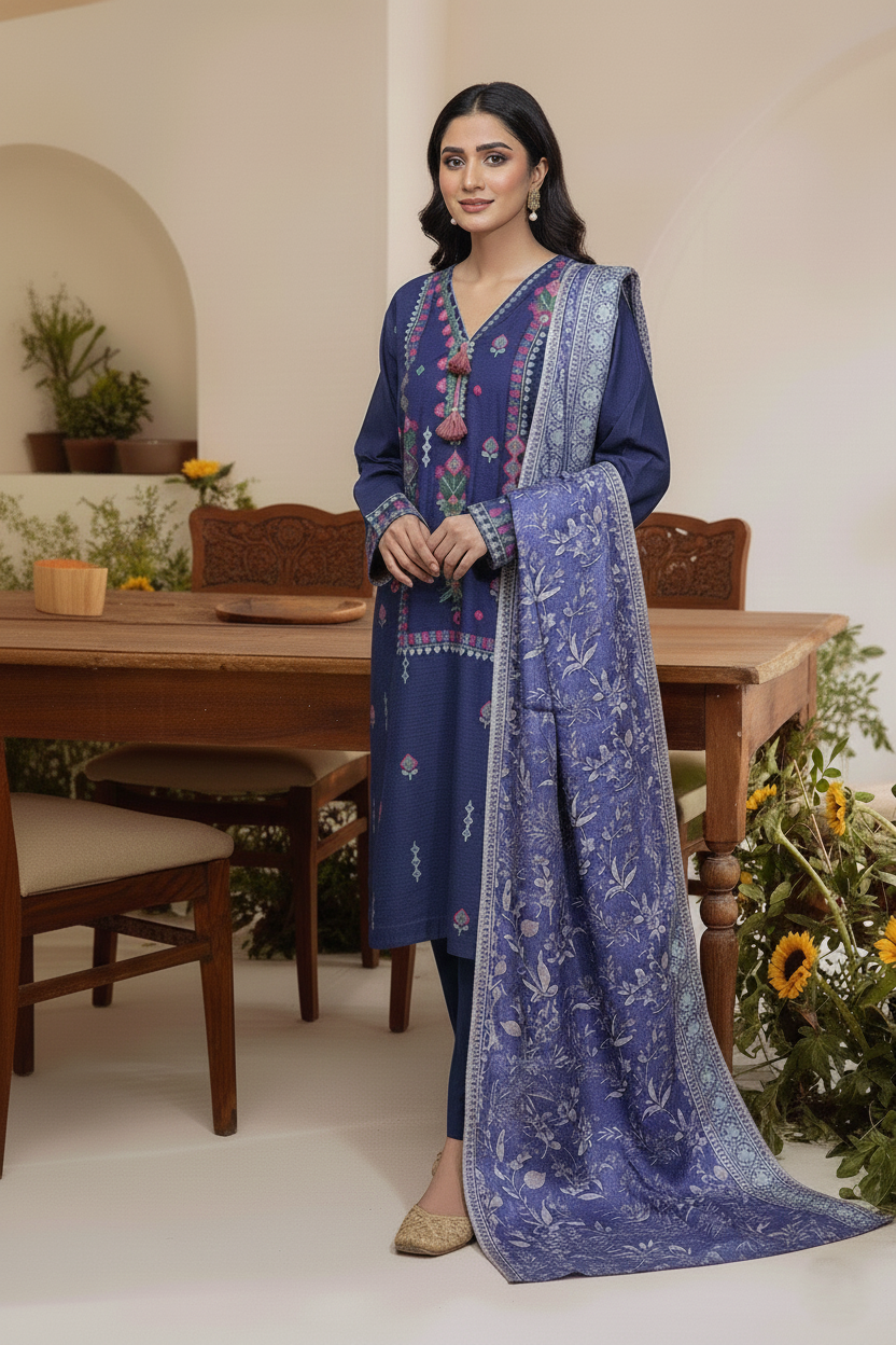 Embroidery 3 Pieces Khaddar