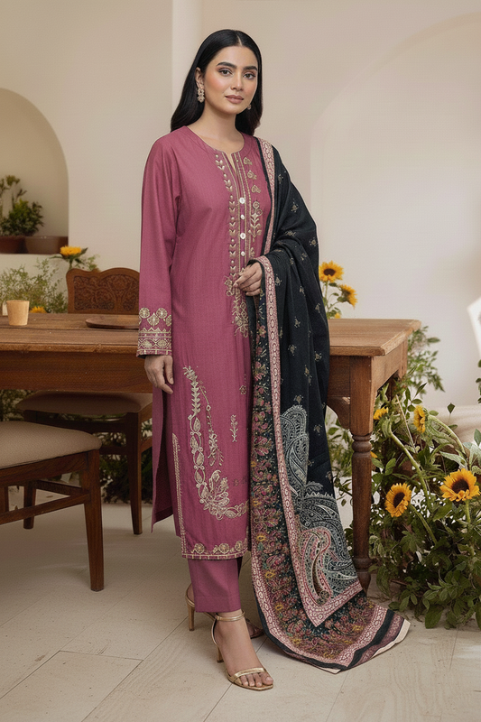 Embroidery 3 Pieces Khaddar