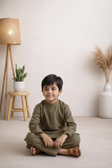 Gentle Men- Boy Coffee Kameez Shalwar
