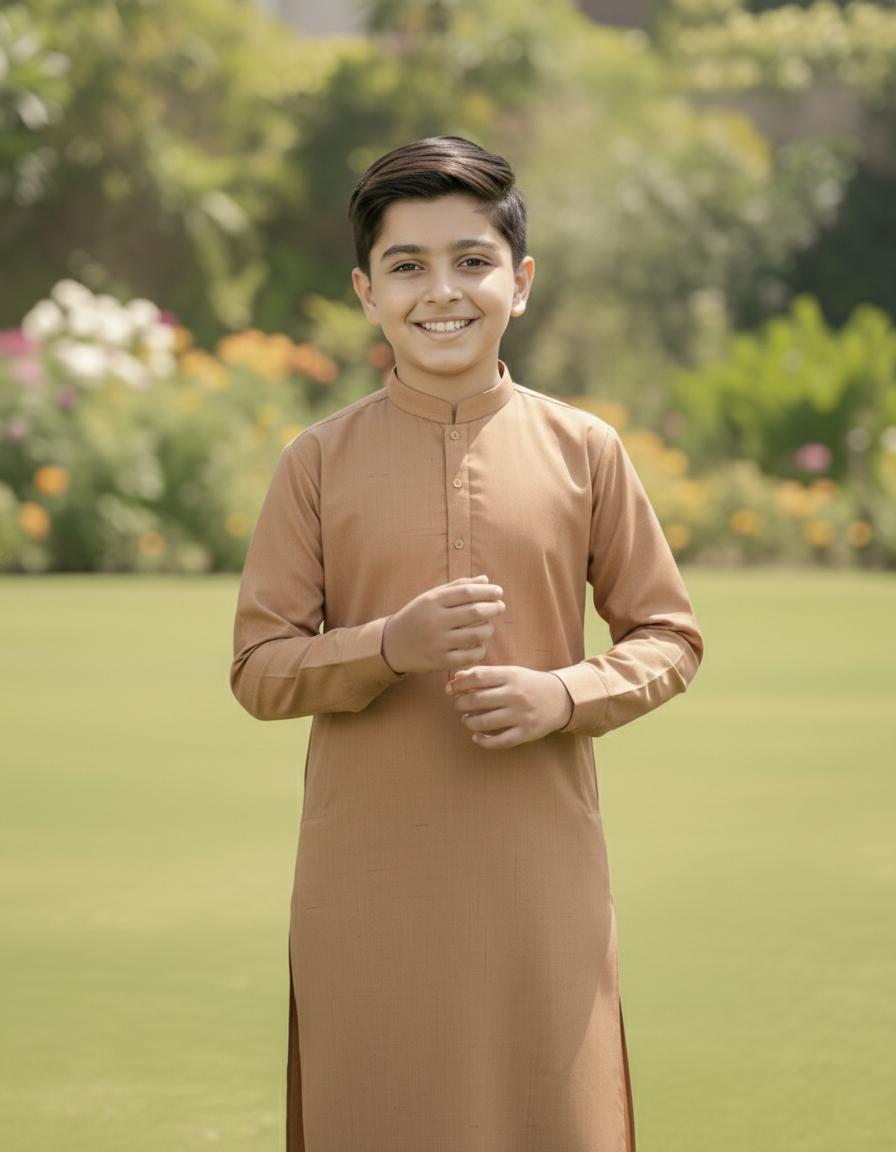 Comfort - Boy Brown Kameez Shalwar