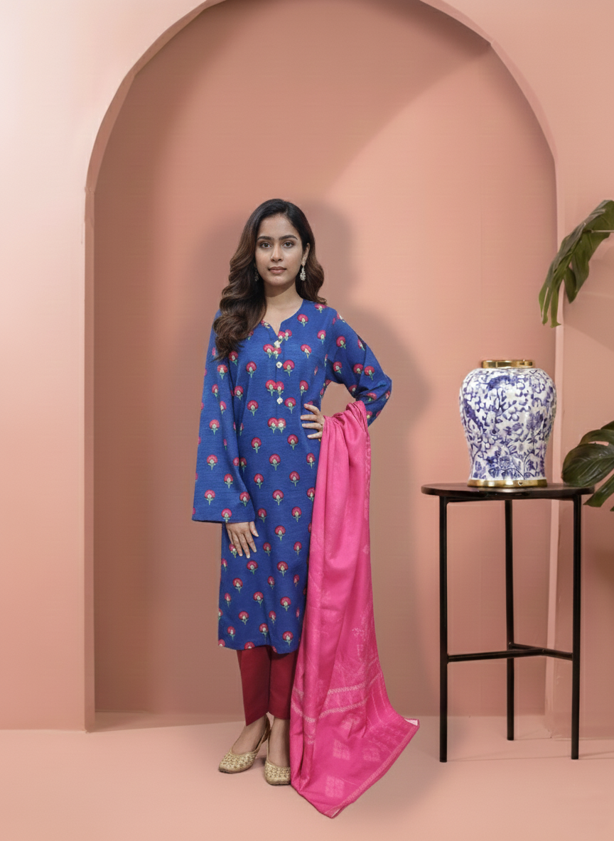 Printed 3 Pieces Khaddar