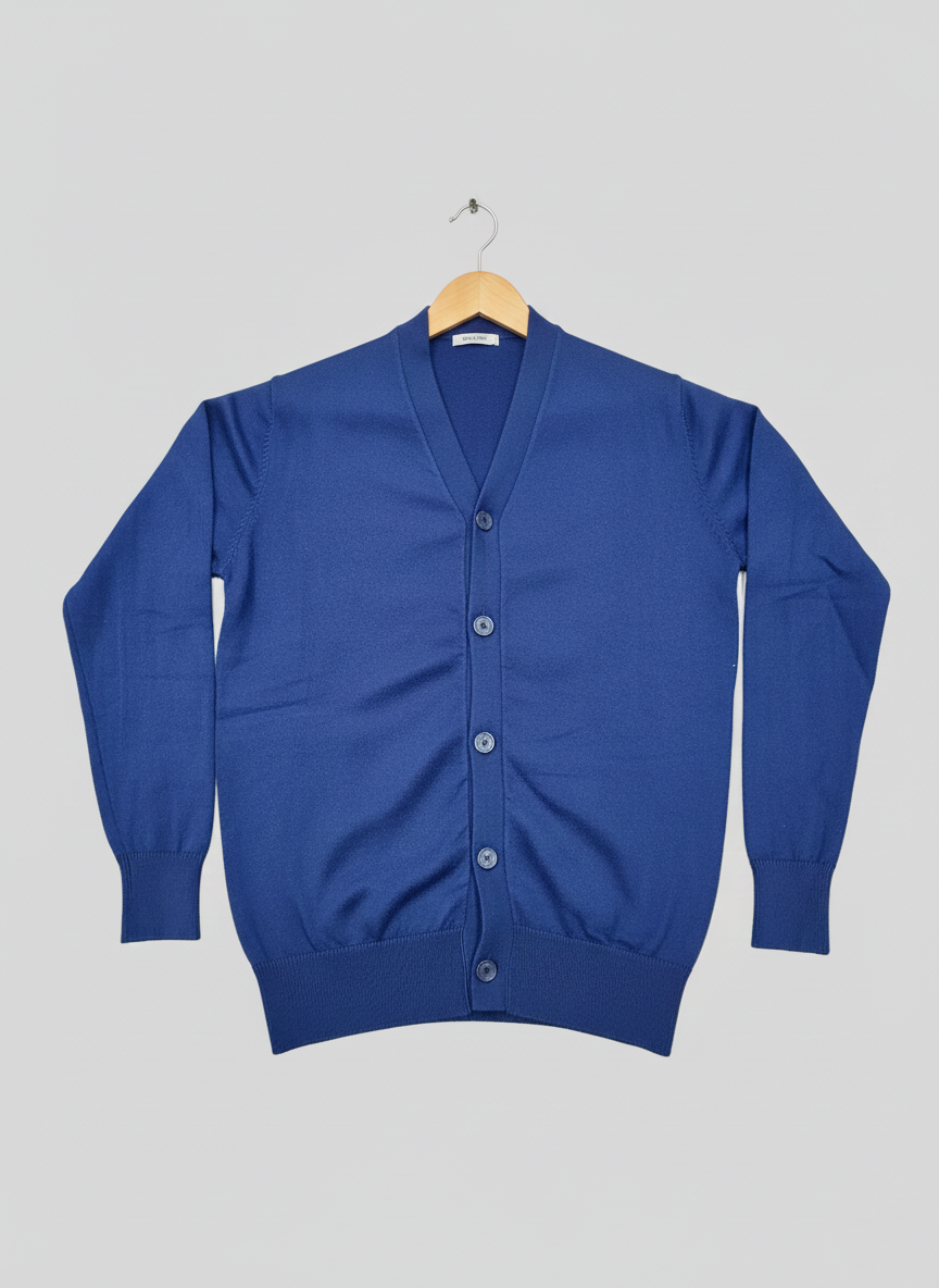 Cotton Cardigan – Navy