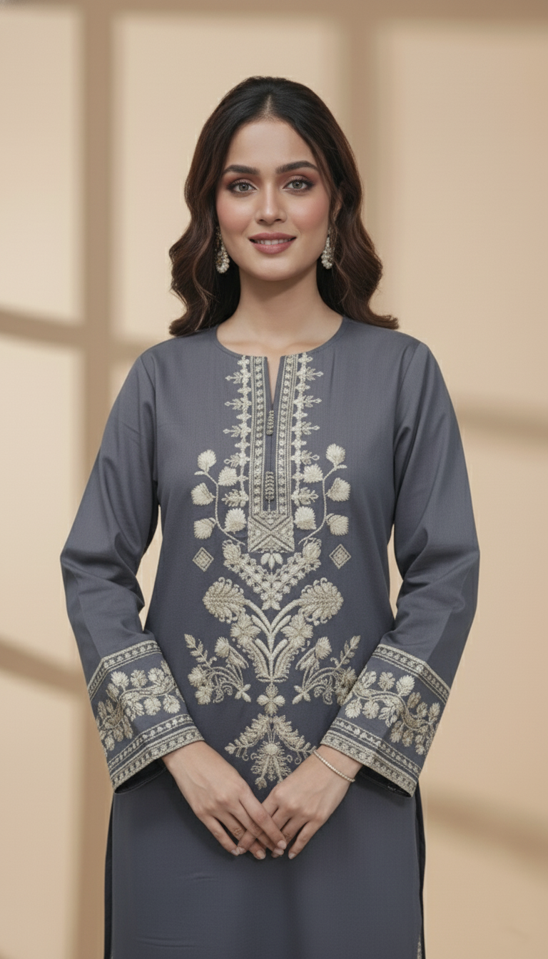 Embroidered 3 Pieces Khaddar