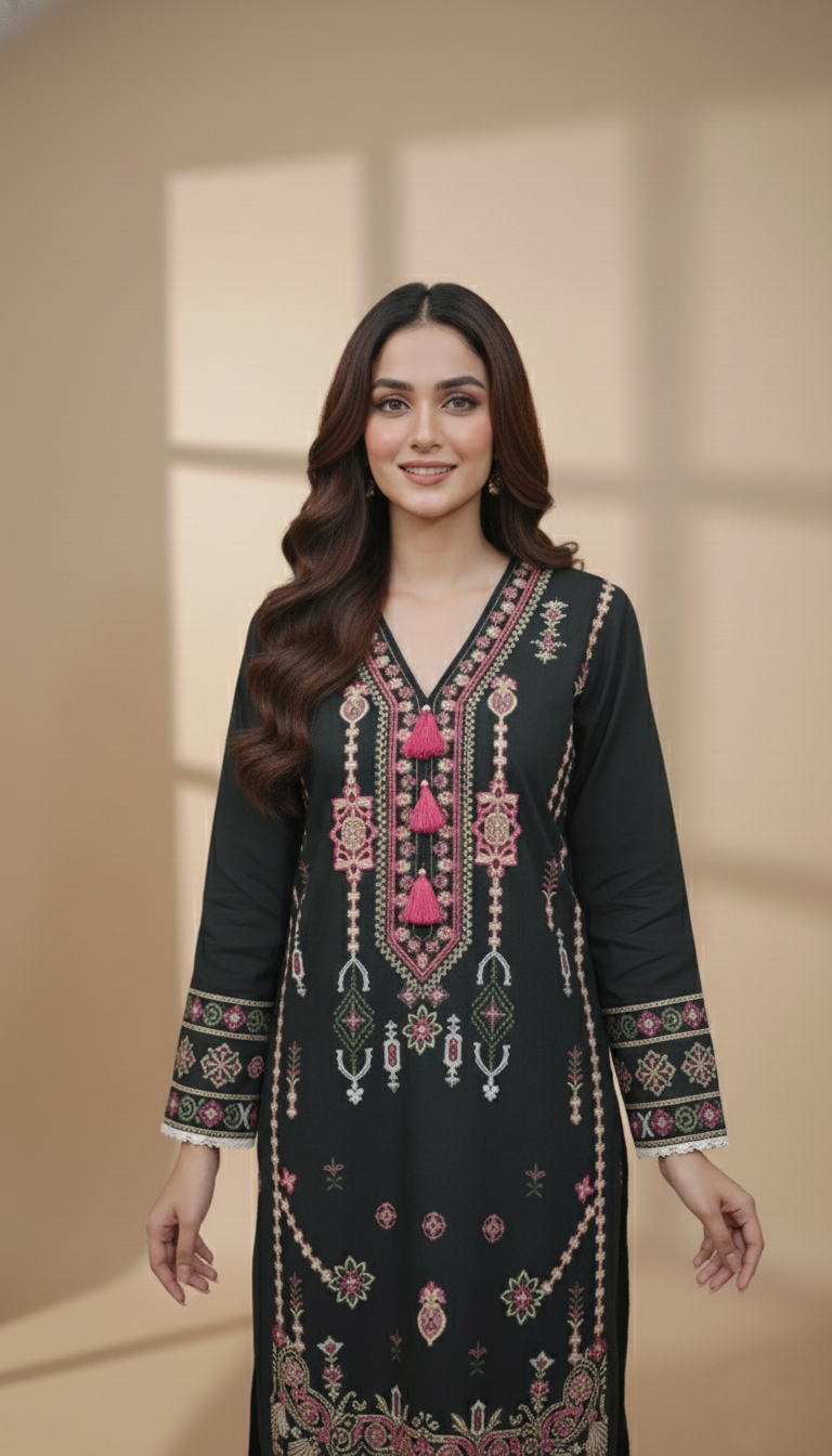 Embroidered 3 Pieces Khaddar