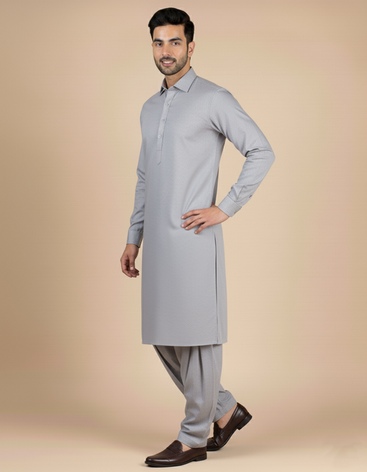 Men’s Classic Grey Shalwar Kameez