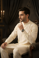 China Boski- Cream Kameez Shalwar