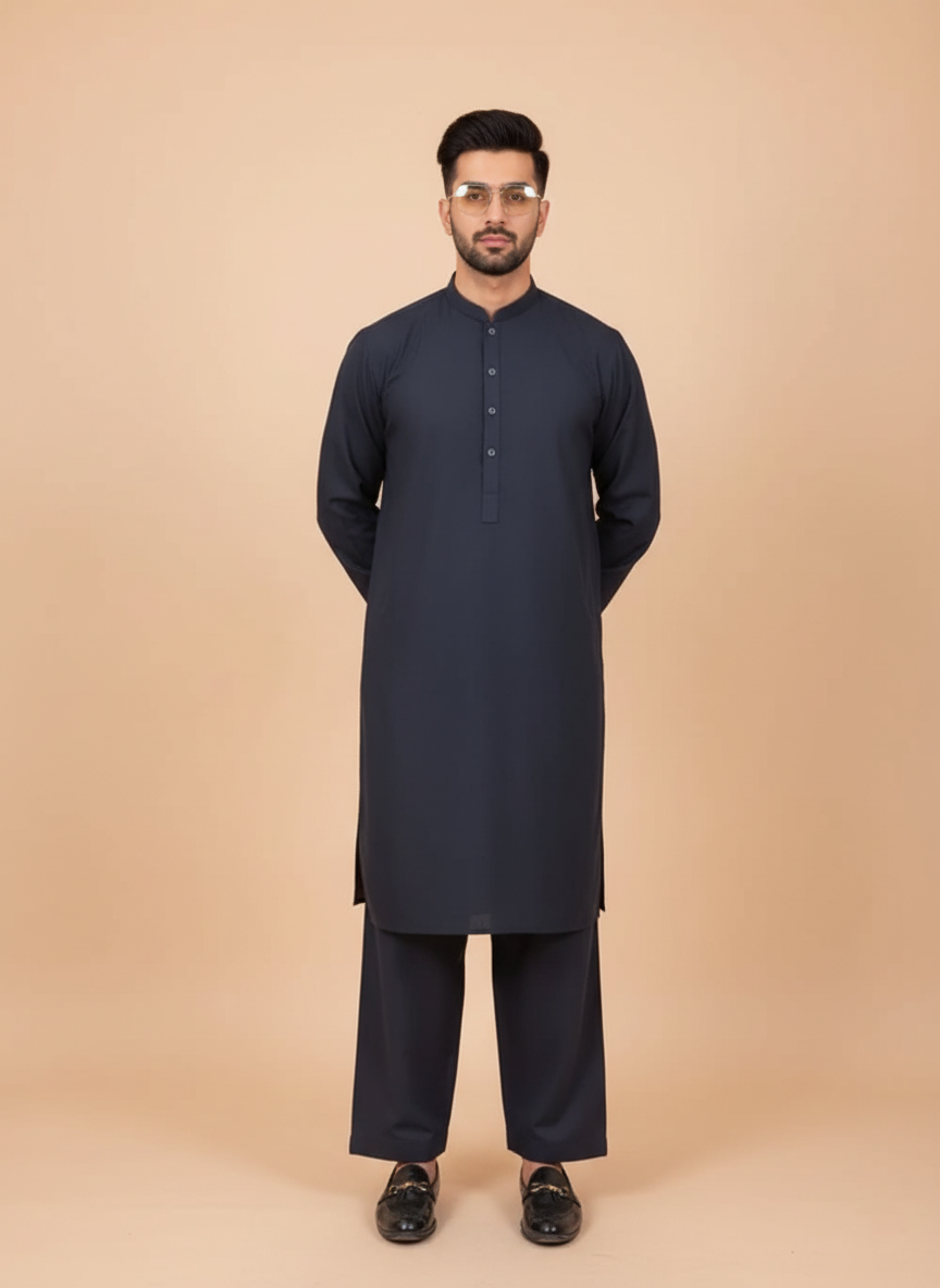 Men’s Classic Navy Shalwar Kameez