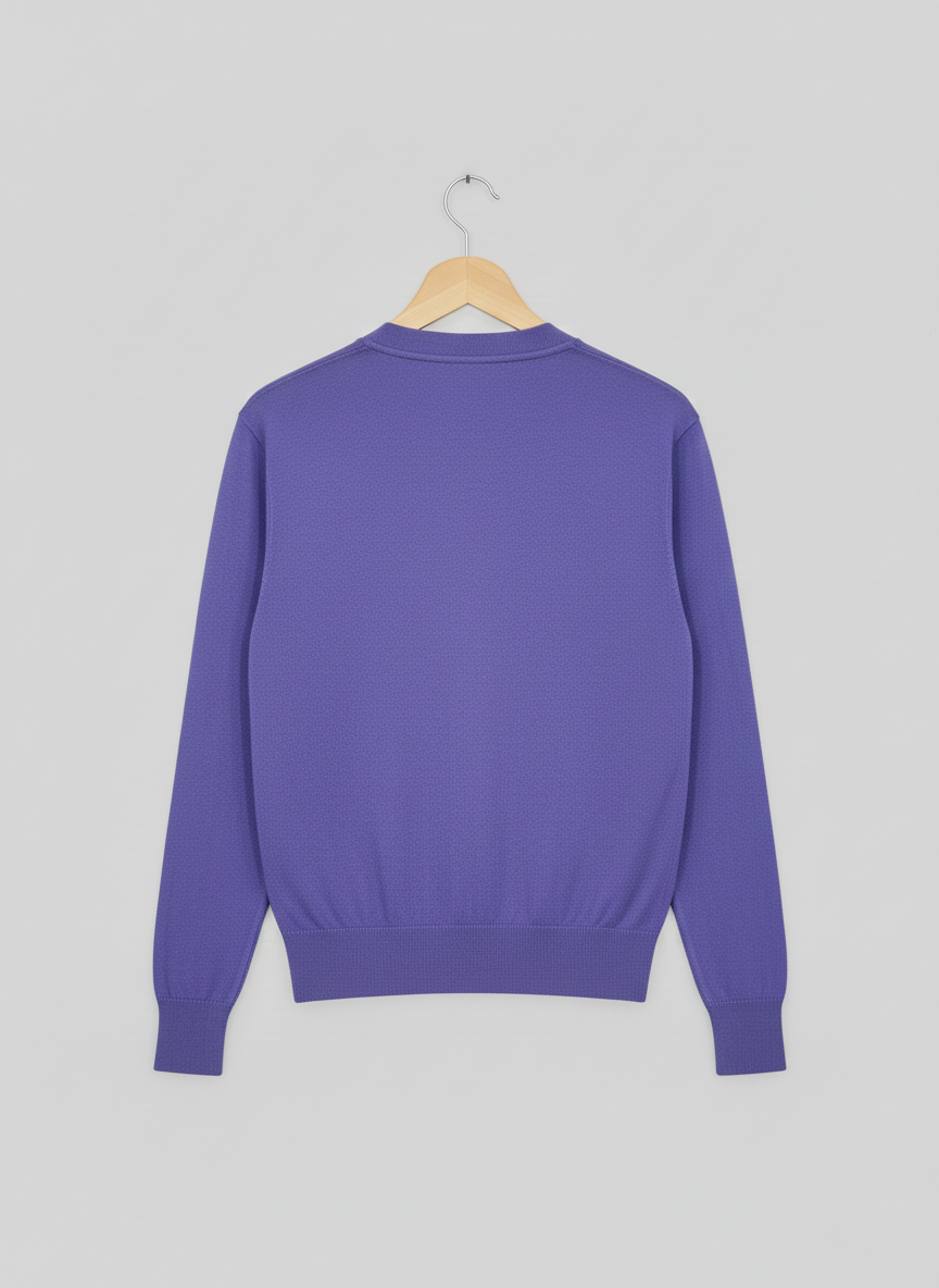 Classic Cotton Cardigan – Purple