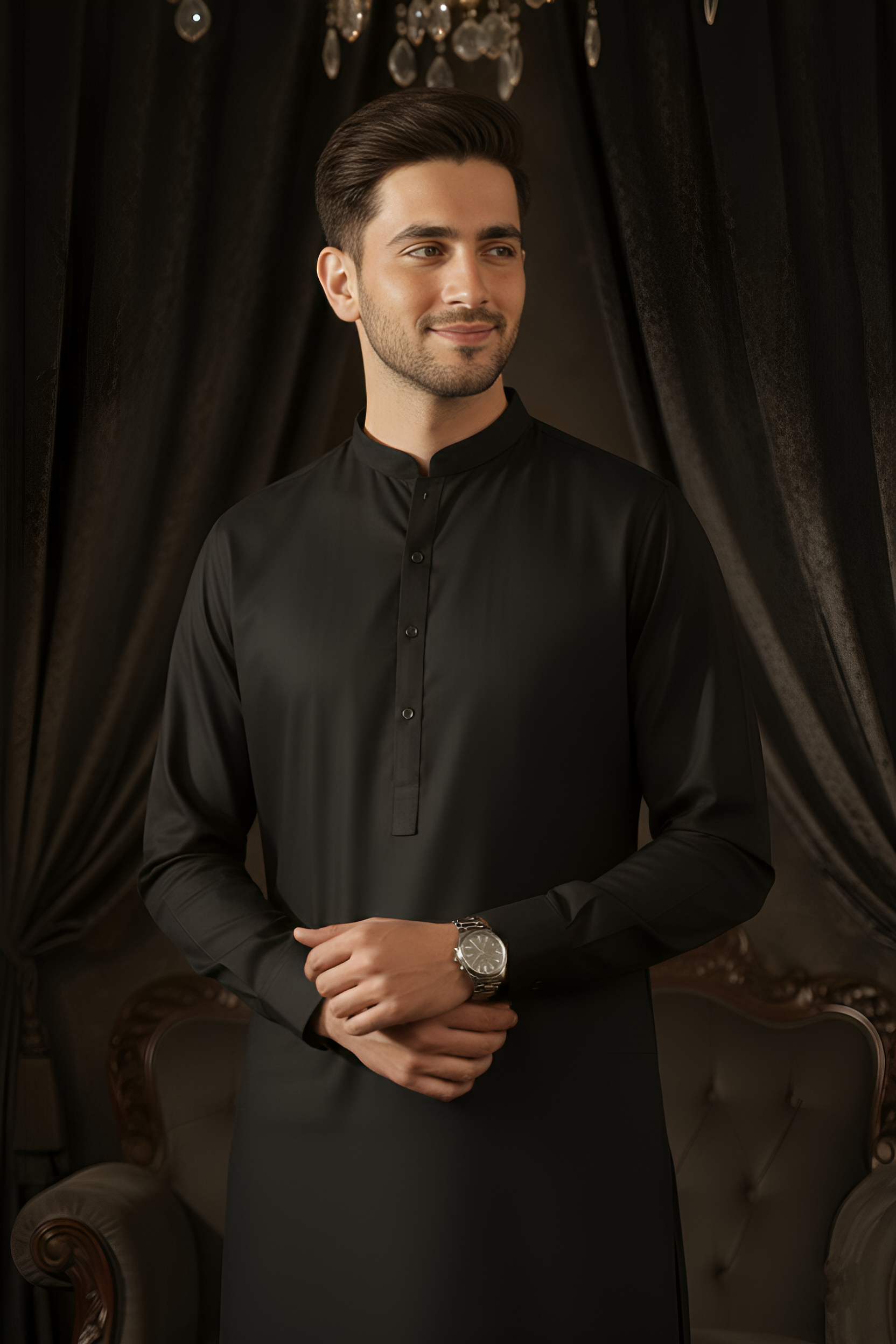China Boski- Black Kameez Shalwar