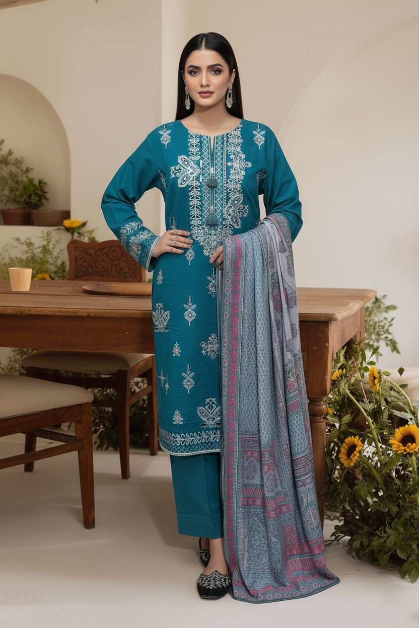 Embroidery 3 Pieces Khaddar