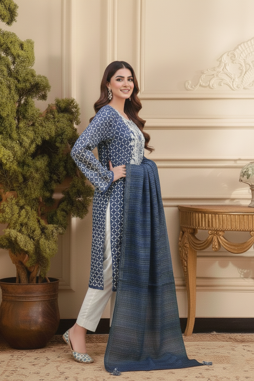 Embroidery 3 Pieces Lawn