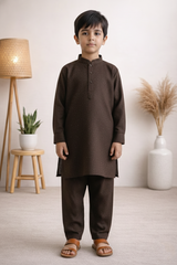 Gentle Men- Boy Brown Kameez Shalwar