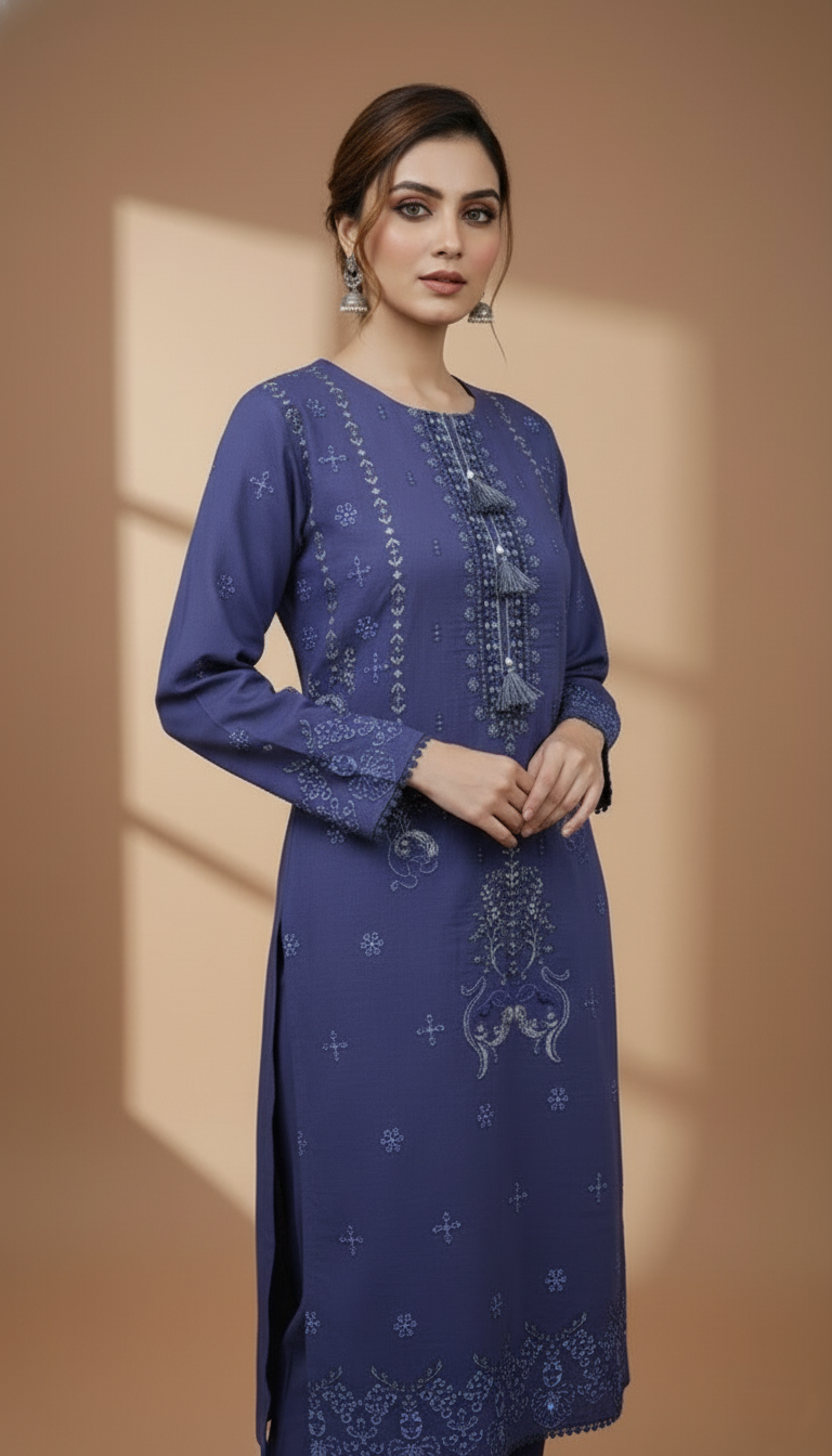 Embroidered 3 Pieces Cotton