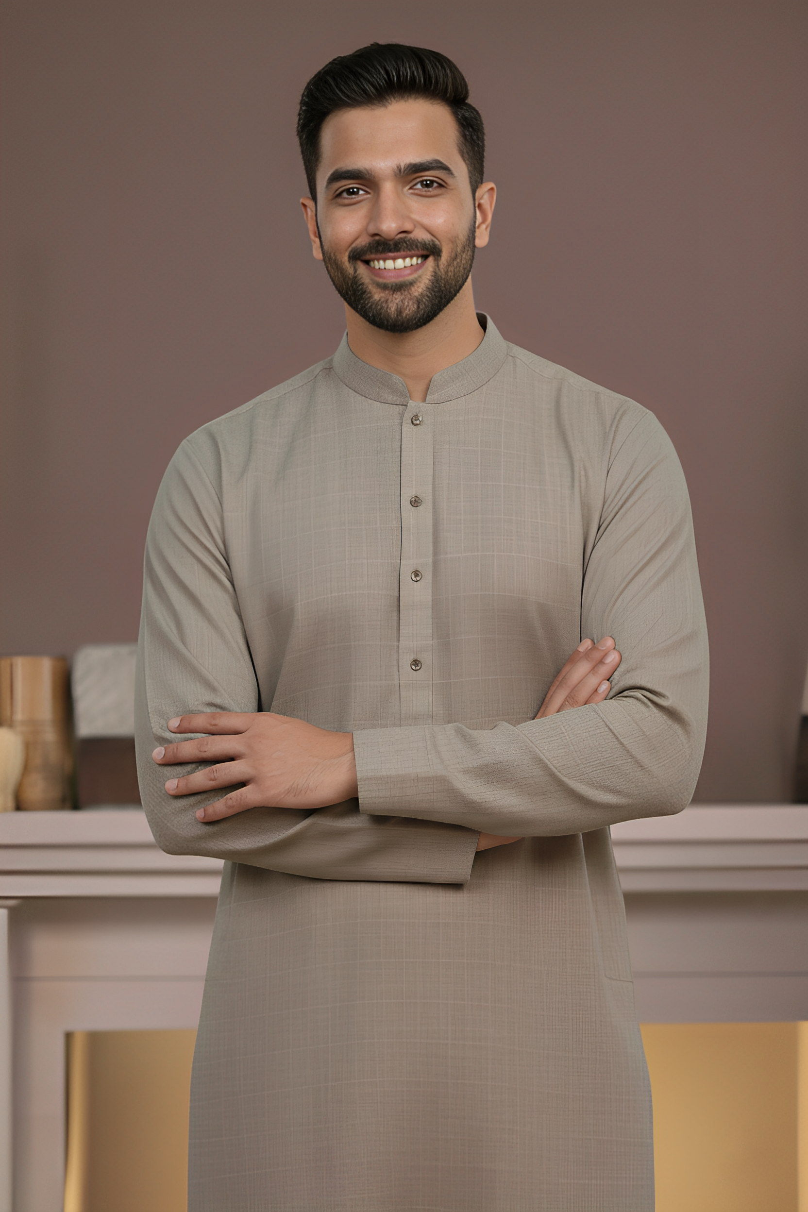 Vintage-Camel Kameez Shalwar