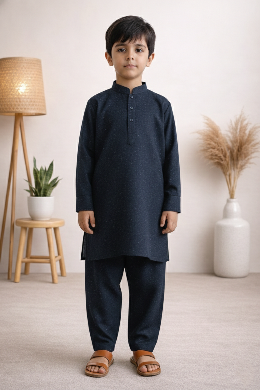 Gentle Men- Navy Boy Kameez Shalwar