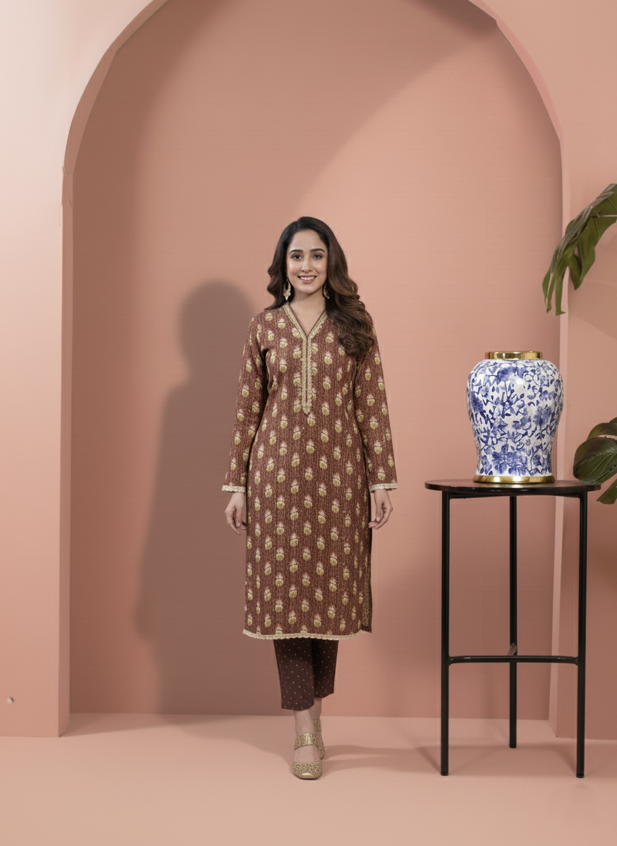 Printed 3 Pieces Khaddar