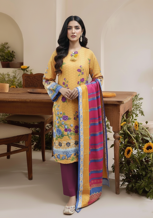 Printed 3 Pieces Khaddar