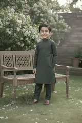 Sugarcan- Boy Bottle Green Kameez Shalwar