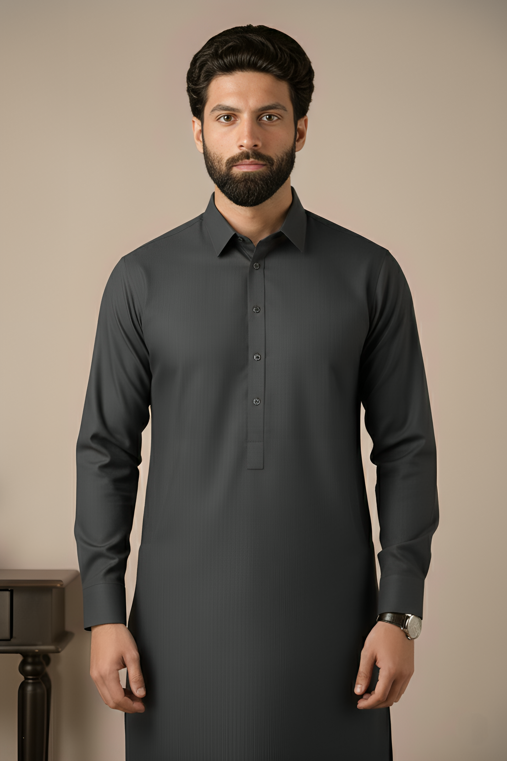Gold Medal Style- Grey Kameez Shalwar