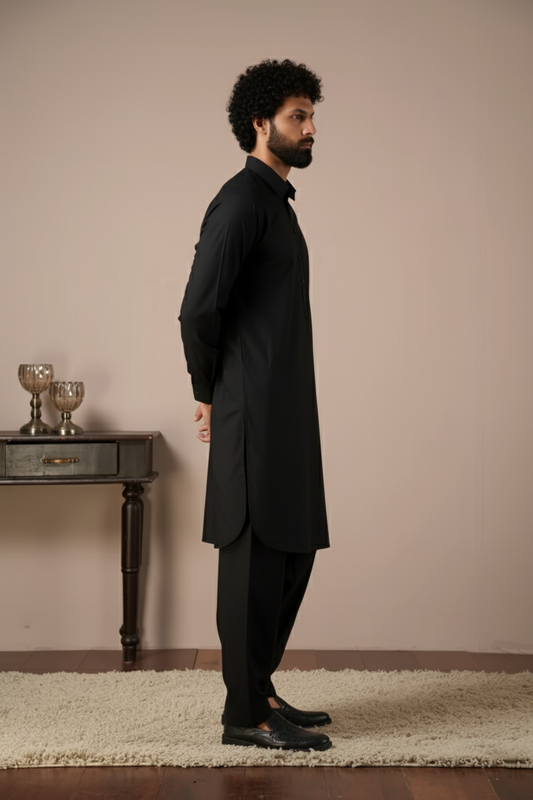 Men’s Classic Black Shalwar Kameez