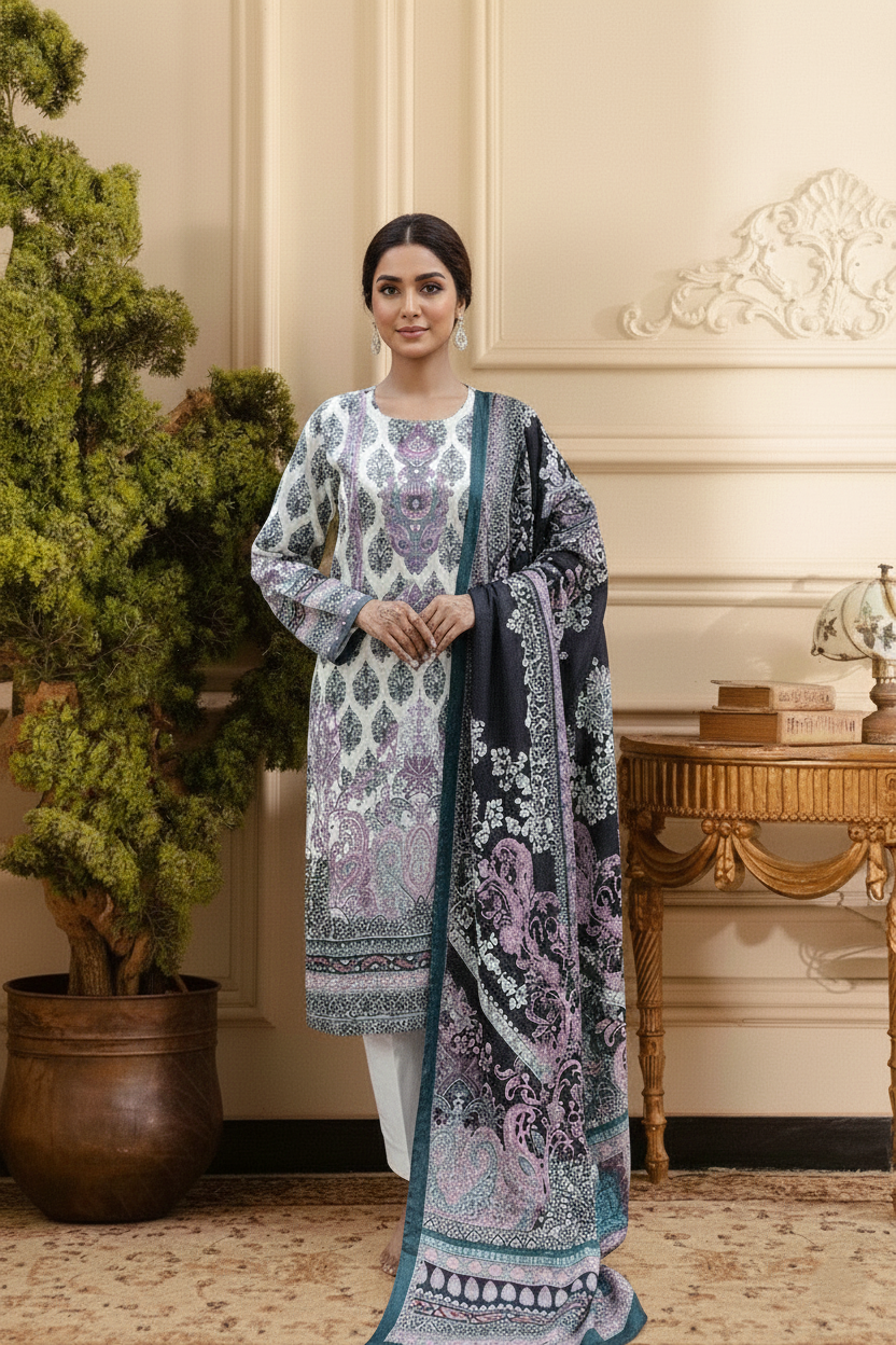 Embroidery 3 Pieces Lawn