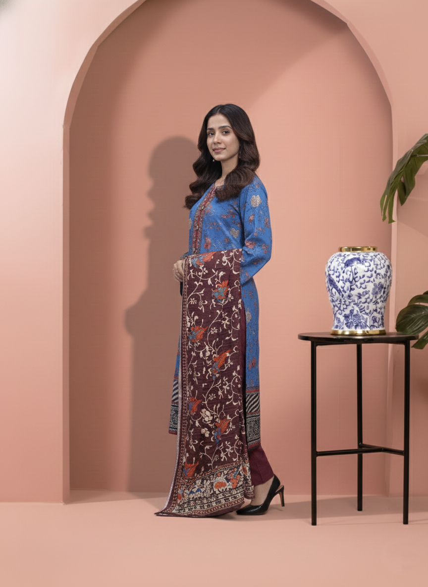 Printed 3 Pieces Khaddar