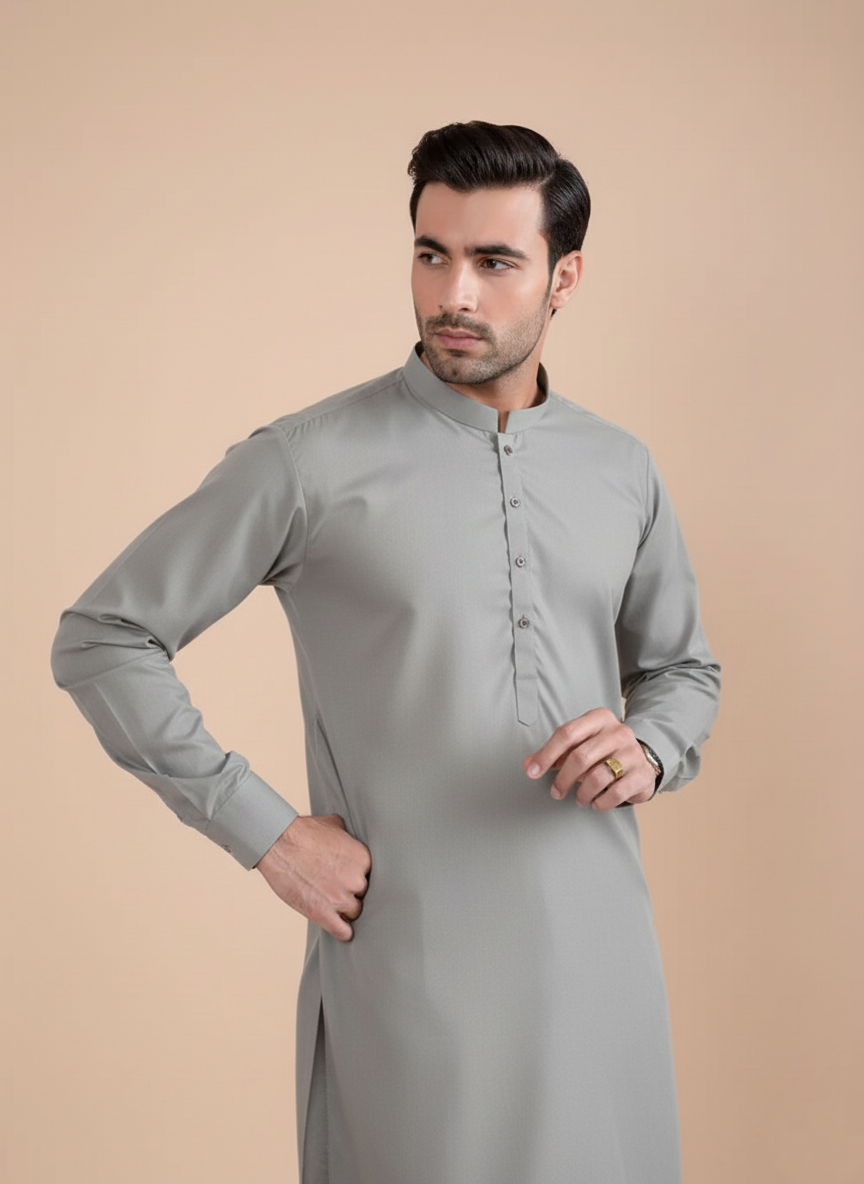 Men’s Classic Grey Shalwar Kameez