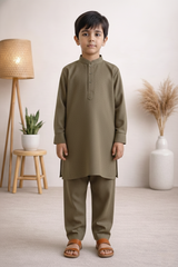 Gentle Men- Boy Coffee Kameez Shalwar