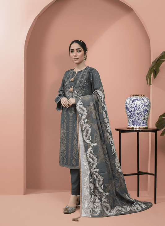 Printed 3 Pieces Khaddar