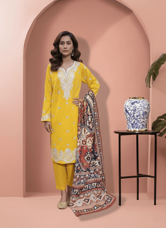 Embroidery 3 Pieces Khaddar