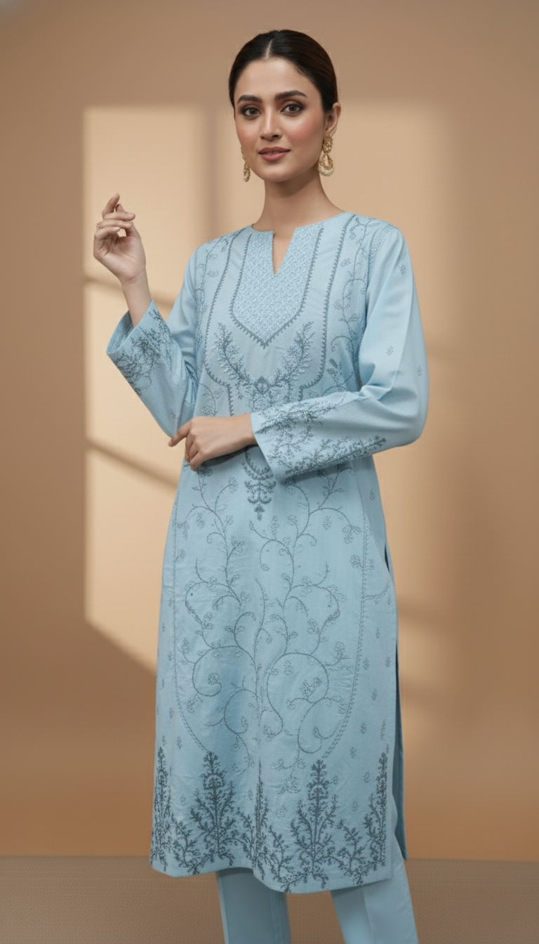 Embroidered 2 Pieces Cotton