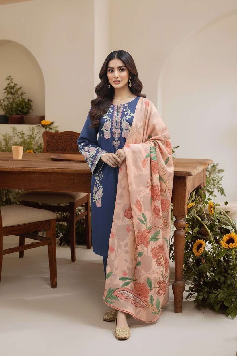 Embroidery 3 Pieces Khaddar