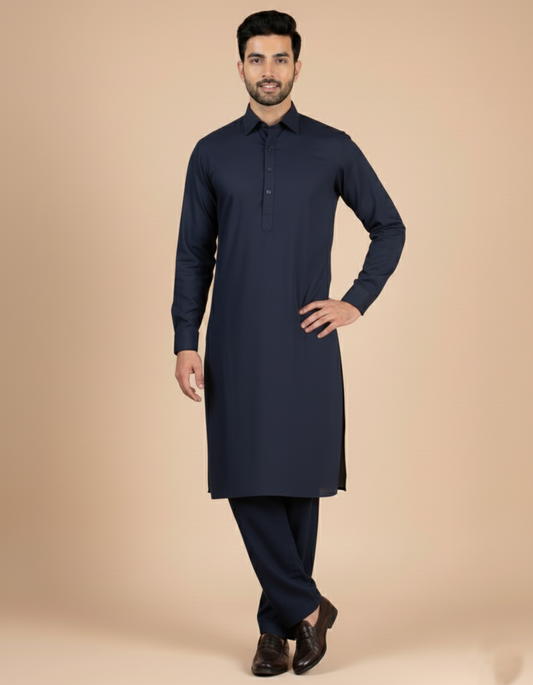 Men’s Classic Navy Shalwar Kameez
