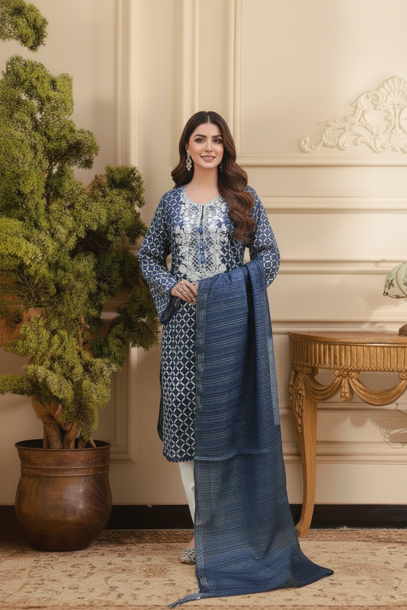 Embroidery 3 Pieces Lawn