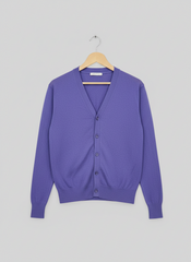 Classic Cotton Cardigan – Purple
