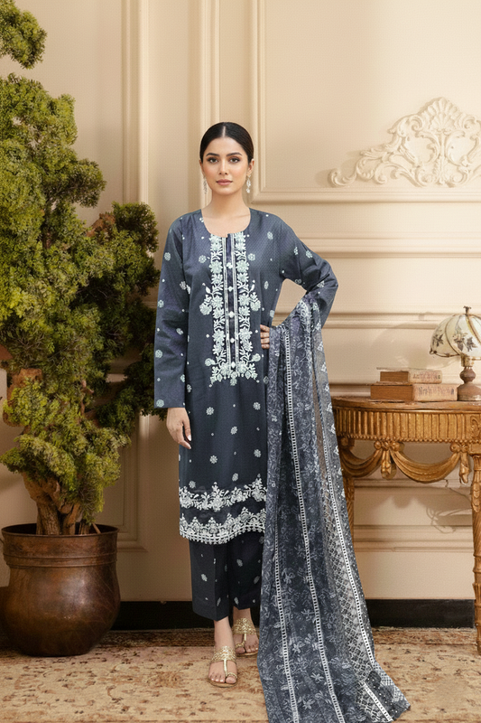 Embroidery 3 Pieces Lawn