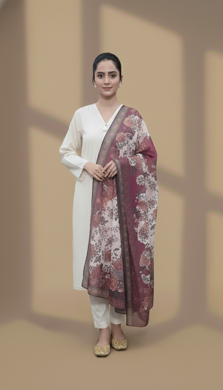 Embroidered 3 Pieces Cotton