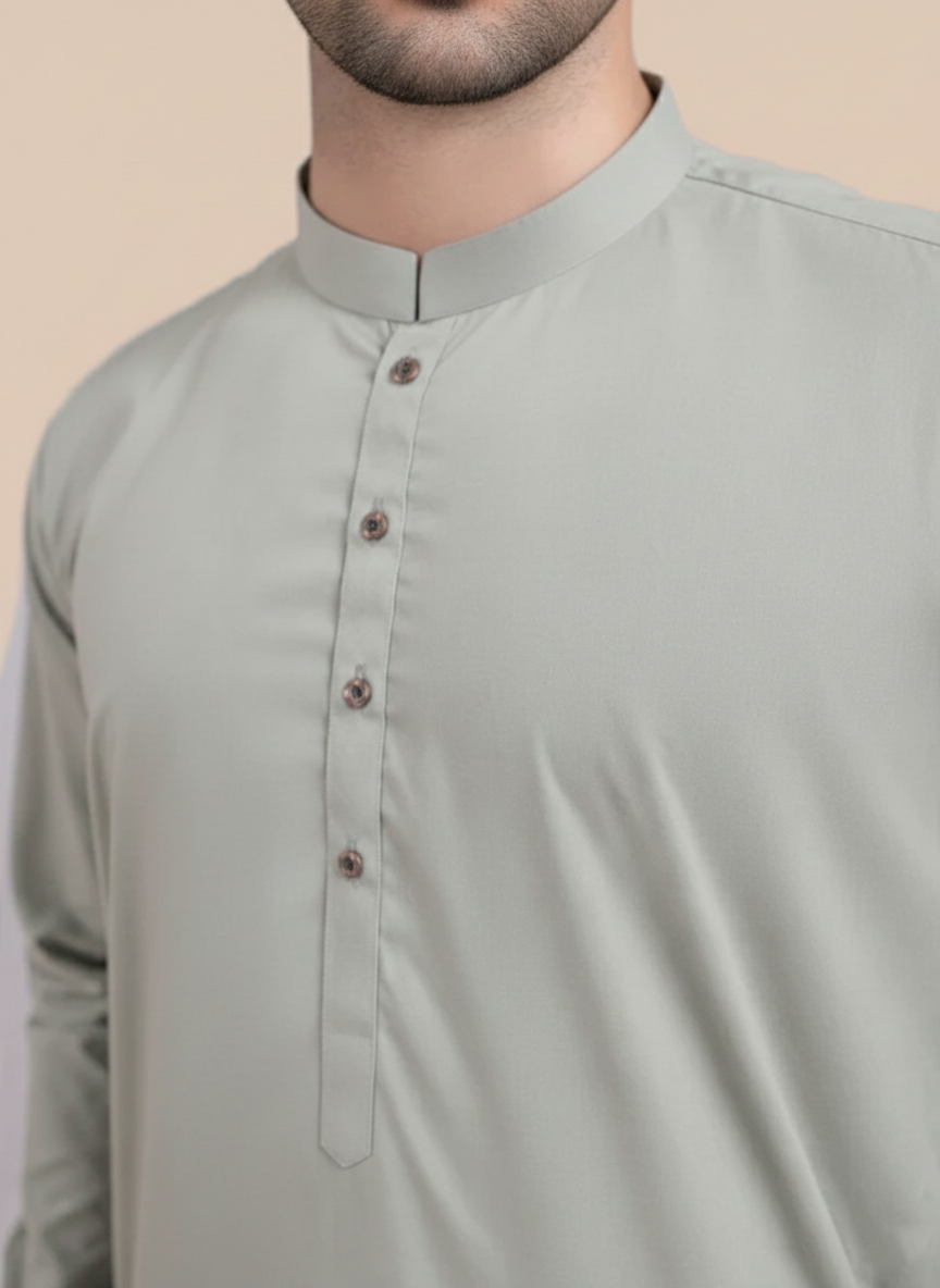 Men’s Classic Grey Shalwar Kameez
