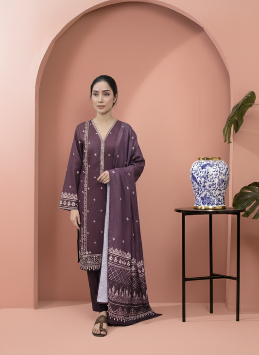 Printed 3 Pieces Khaddar