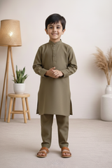 Gentle Men- Boy Coffee Kameez Shalwar