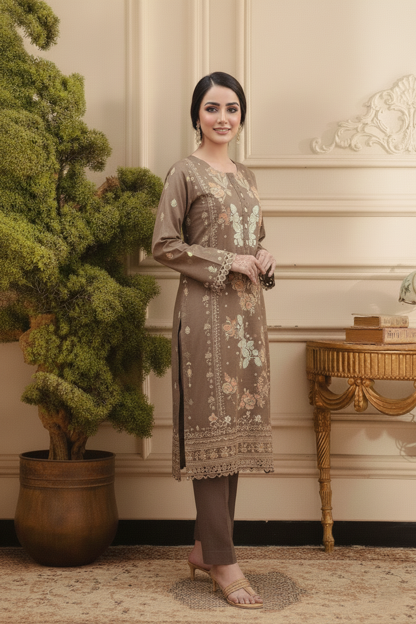 Embroidery 3 Pieces Lawn