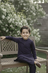 Sugarcan- Boy Dark Blue Kameez Shalwar