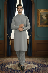 Inspiration- Ash Grey Kameez Shalwar