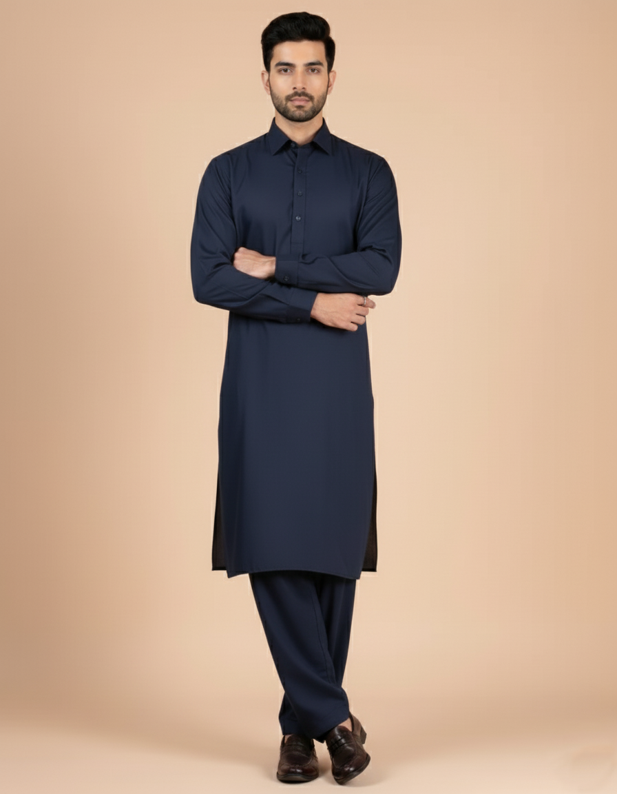 Men’s Classic Navy Shalwar Kameez